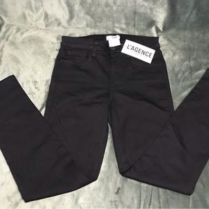 NWT L'Agence Black Grant Jeans Size 25 NWT Sample Piece